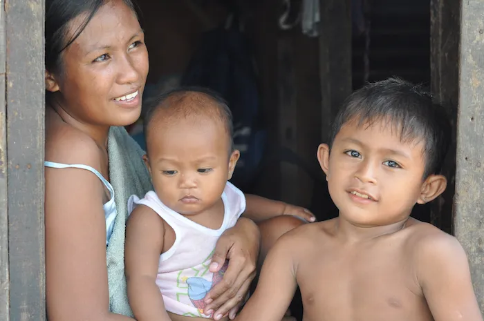 Une mère et ses enfants