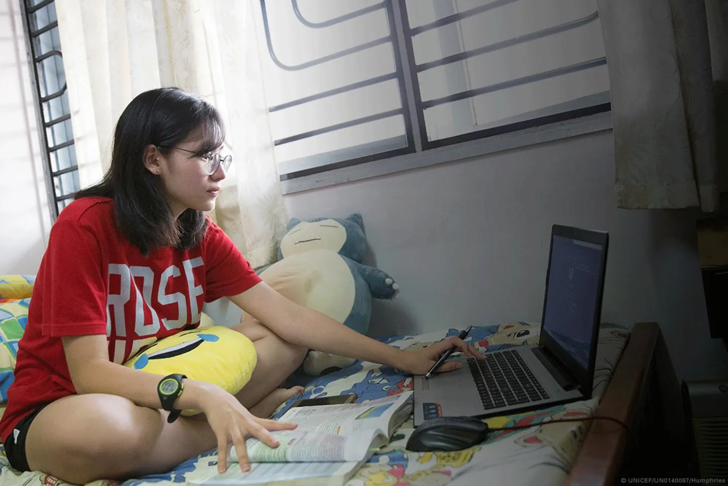 Girl on computer
