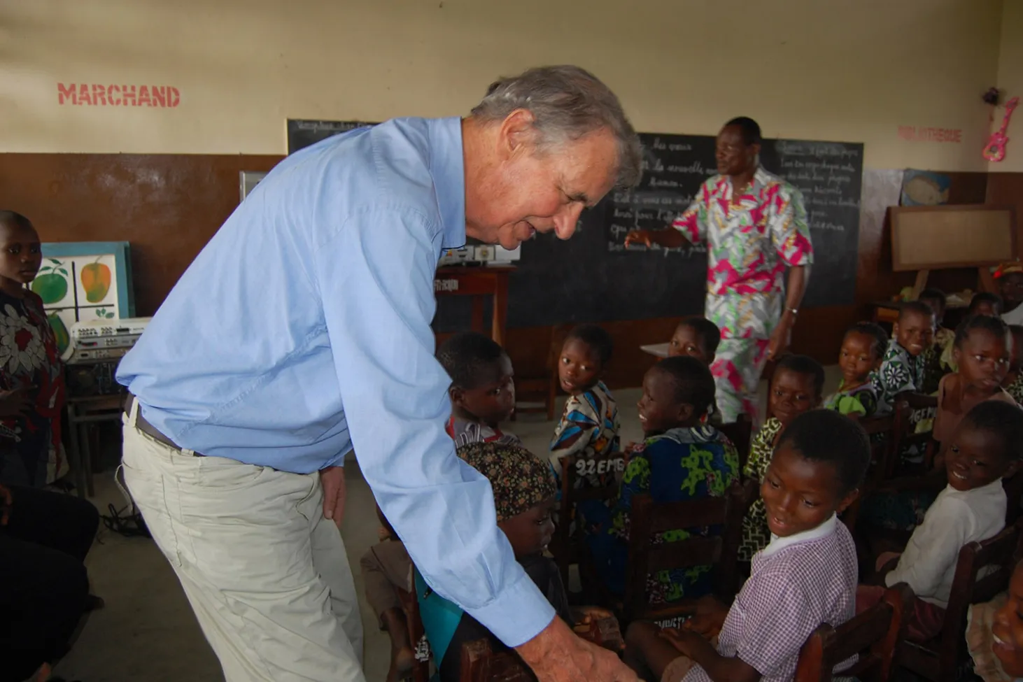 Nicolas and Denis at a school