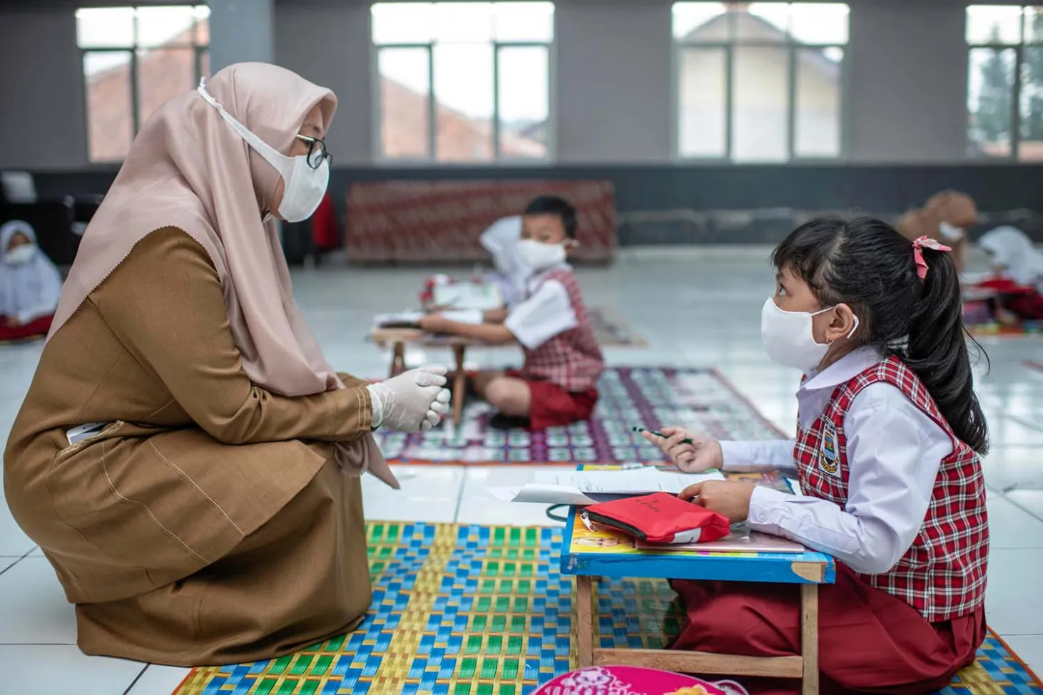 children at school