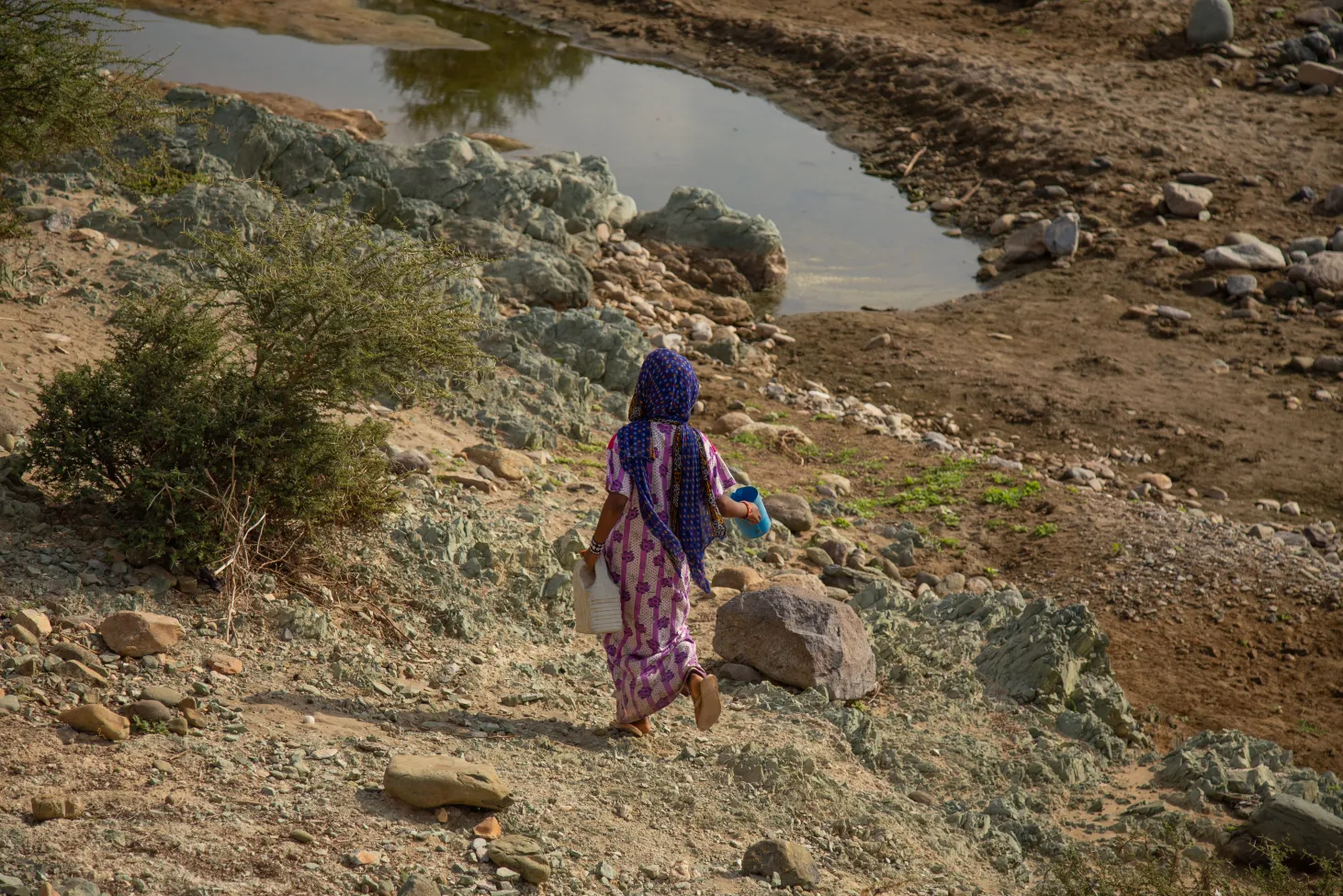  Gelhanty village, home to 7-year-old Madina, relied solely on a creek as its water source.