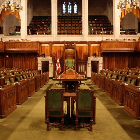 The chamber of the Canadian House of Commons
