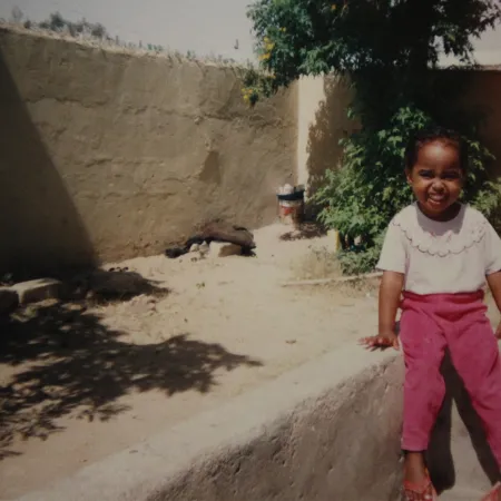 Safia as a child in Somalia.