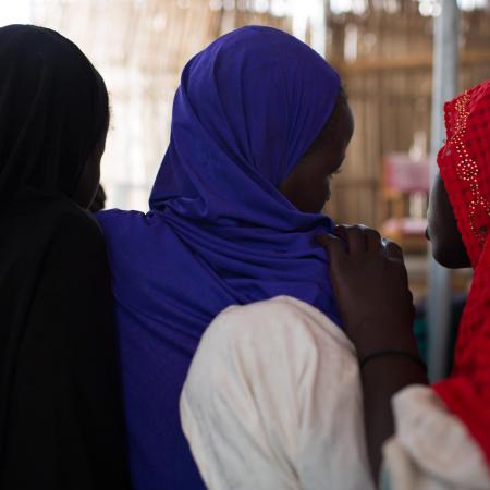 Chibok girls returned from captivity.