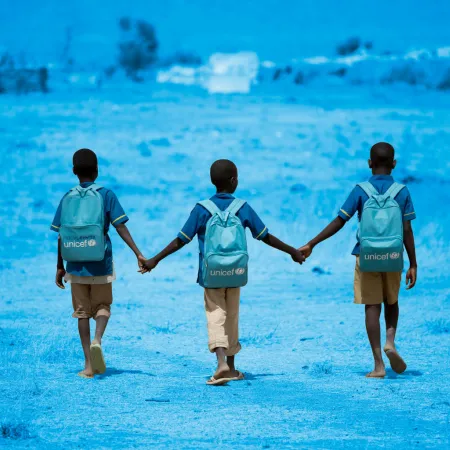 children walking unicef
