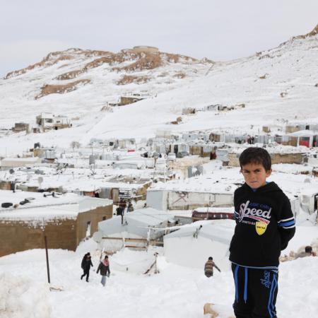 child, refugee, Lebanon, Syria, winter, storm