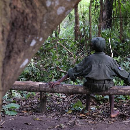 child soldier sitting South Sudan