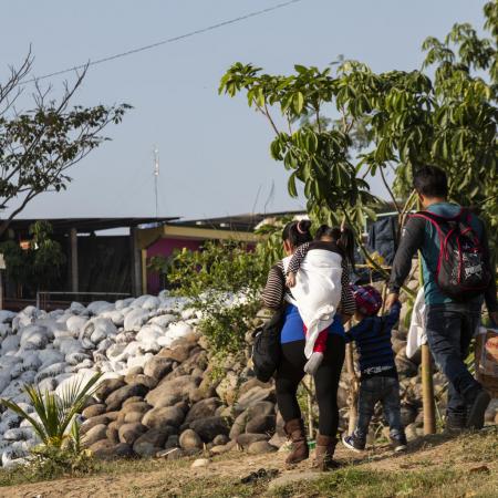 family at the Mexico-Guatemala border