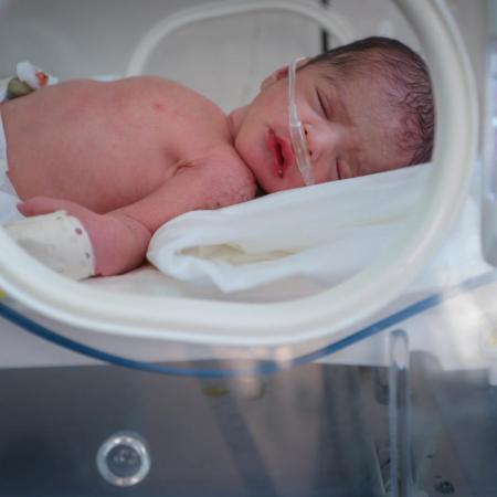 baby lying in the nursery Yemen