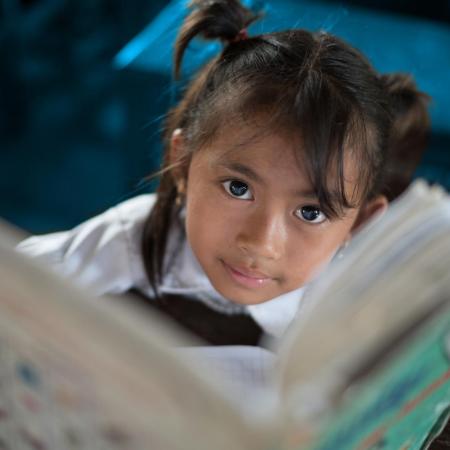 Girl reading a book