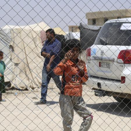 children in Al-Hol camp northeast Syria