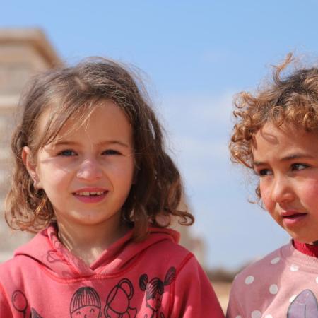 On 19 February 2023, children in Killi Camp in Idlib province of Syria take part in recreational activities and psychosocial support sessions for children affected by the earthquake, provided by the specialized protection teams of UNICEF partner Shafak Organization.