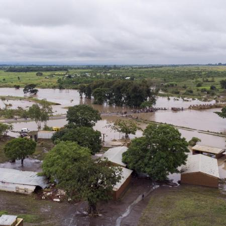 Classroom, Feeding Shelters, Kitchen, Teachers Houses, Toilets and Headteachers Office at Chingoli Primary School in Mulanje District, surbmerged in the waters of Thuchila river due to cyclone Freddy.