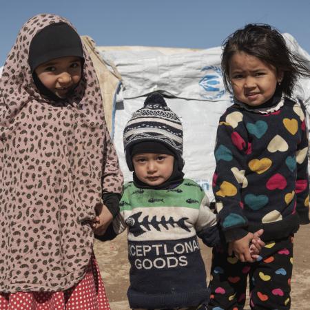On 10 February 2020, children in the annex of Al-Hol camp in northeast Syria, where more than 7,100 children from around 60 countries are sheltered.