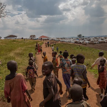Loda camp is one of around 87 displacement camps in Ituri province. The population includes around 1,500 children.