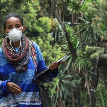 A social worker in Ethiopia.