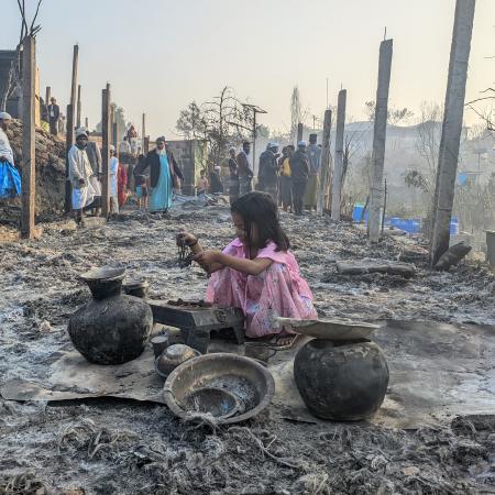 Fire ravages Rohingya refugee camp leaving 3,500 children homeless and 1,500 without education