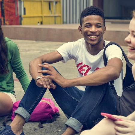 Group of happy, smiling youth.