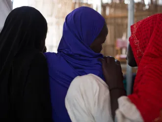Chibok girls returned from captivity.
