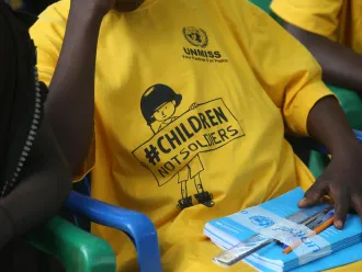 Former child soldier poses for an anonymous photo.