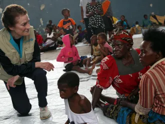 Henrietta Fore visites la région de Beira, Mozambique