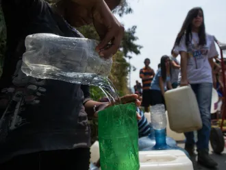 fetching water