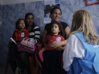 Dans une école des environs de Caracas