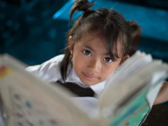 Girl reading a book