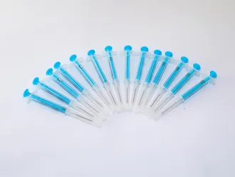 Auto-disable syringes that are being used in the COVID-19 response, photographed at UNICEF's warehouse in Copenhagen, Denmark, on 22 January 2021.