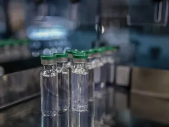 On 24 February 2021, COVID-19 vaccine vials are produced for the COVAX facility at a manufacturer in Pune, a city located in the western Indian state of Maharashtra.