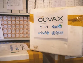 April 21, 2021 - Goma, North Kivu Province, DR Congo. Nearly 100,000 doses of COVID-19 vaccine arrived in Goma thanks to the COVAX program. They will be deployed in the provinces of North and South Kivu.