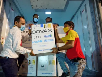 Bangladesh receives its first shipment of COVID-19 vaccines from the COVAX Facility led by directed by Gavi, CEPI, WHO and UNICEF on 31 May 2021