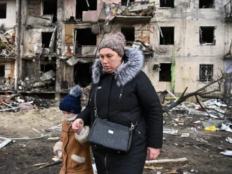  Damaged residential building Ukraine