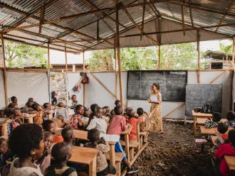 Ecole primaire Philéo est situé à Goma ; elle est constituée de 642 élèves dont 358 filles et 284 garçons. Tous sont déplacés.