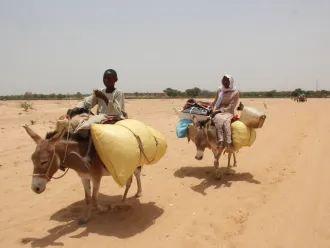 On 27 April 2023, as conflict escalates in Sudan, refugees arrive in the Chadian village of Koufroun, which is situated on the Chad-Sudan border.