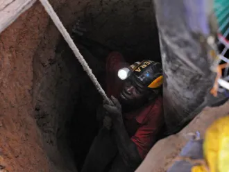 boy working in mine