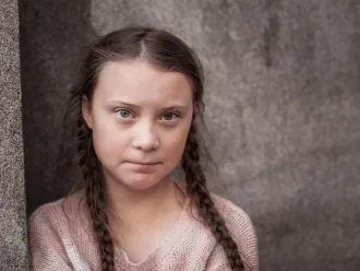 A photo of Greta Thunberg