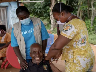 person receiving a vaccination
