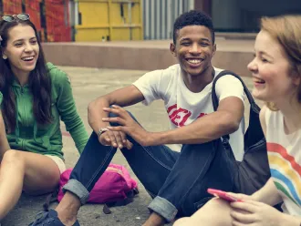 Group of happy, smiling youth.